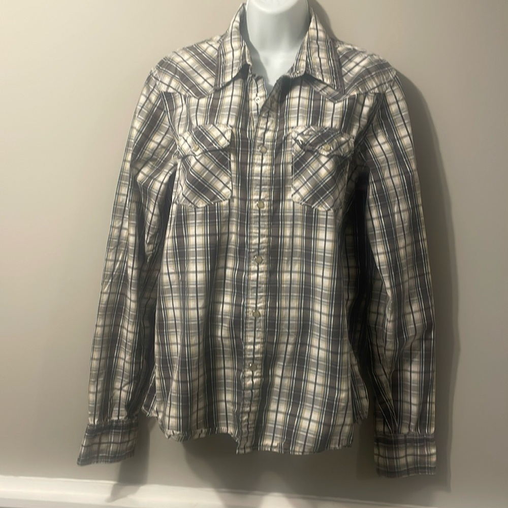 Hollister 100% cotton button down long sleeve shirt size medium unisex